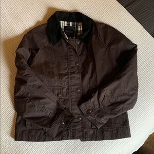 NWOT Madewell Waxed Zip-Front Barn Jacket Chore Coat Corduroy Collar L